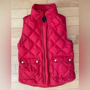J. Crew Bright Pink Quilted Puffer Vest